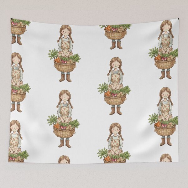 Item preview, Vintage Grocery Girl: Produce Basket Helper designed and sold by bapupa.
