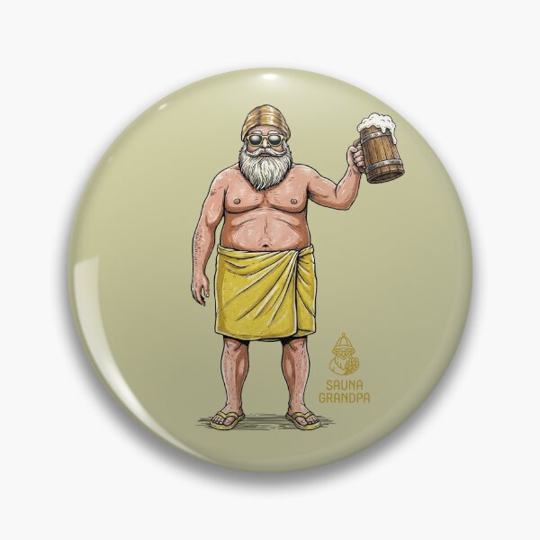 Item preview, Sauna Grandpa - Grandpa enjoying a beer after the sauna designed and sold by WABISABIMOMENTS.