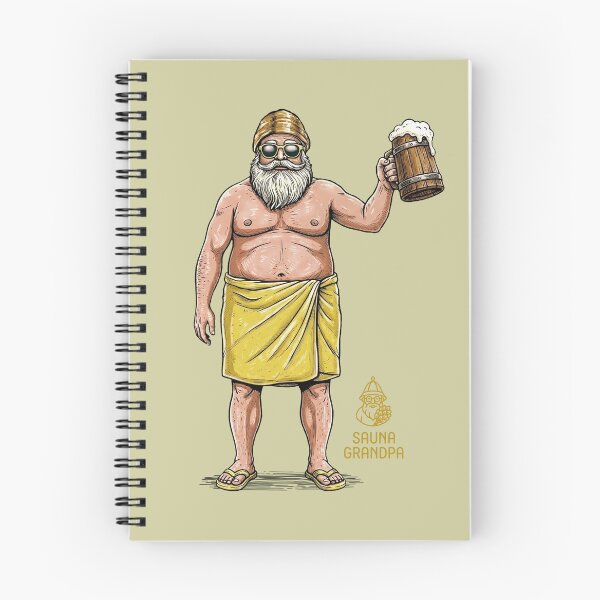 Item preview, Sauna Grandpa - Grandpa enjoying a beer after the sauna designed and sold by WABISABIMOMENTS.