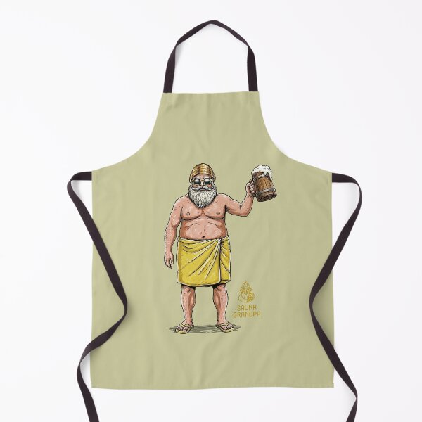 Item preview, Sauna Grandpa - Grandpa enjoying a beer after the sauna designed and sold by WABISABIMOMENTS.