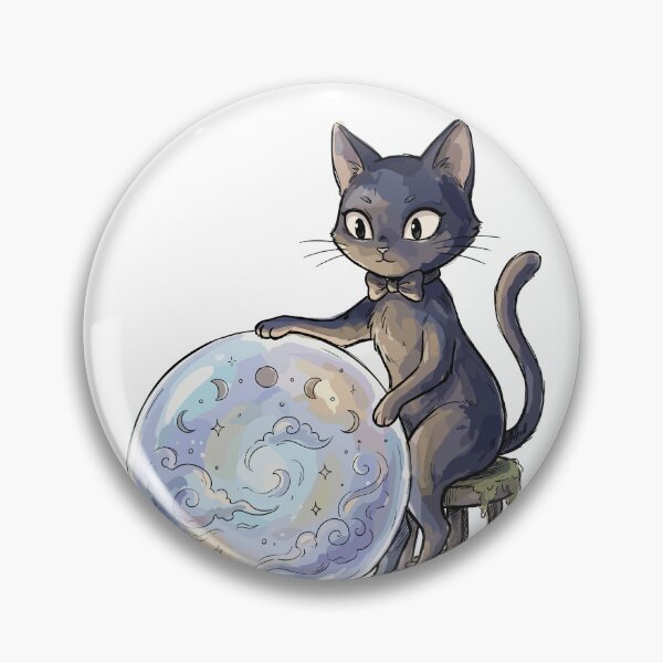 Item preview, Whimsigoth Art: Black Cat's Crystal Ball designed and sold by bapupa.