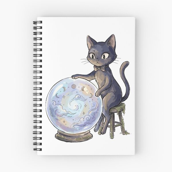 Item preview, Whimsigoth Art: Black Cat's Crystal Ball designed and sold by bapupa.