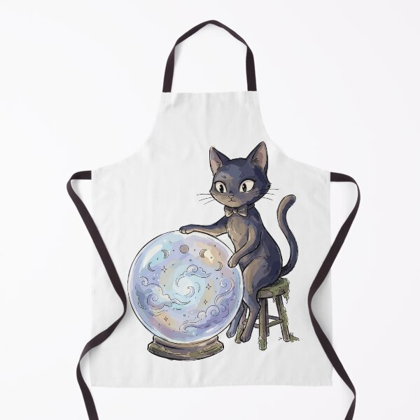 Item preview, Whimsigoth Art: Black Cat's Crystal Ball designed and sold by bapupa.