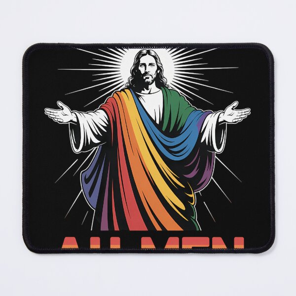 Item preview, Funny LGBT Gay Pride Jesus Rainbow Flag Christian designed and sold by Botagazghlat.