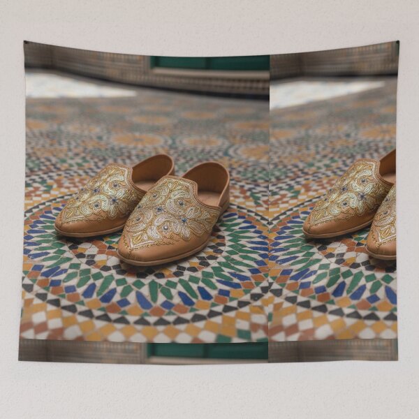 Item preview, Elegant Moroccan Babouche & Zellij Mosaic Art designed and sold by designwiss.