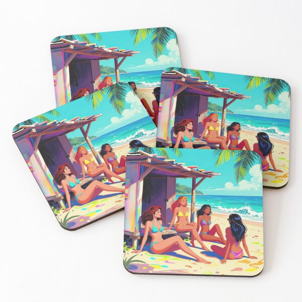 Item preview, Bikini girls on beach designed and sold by JackFreestone.