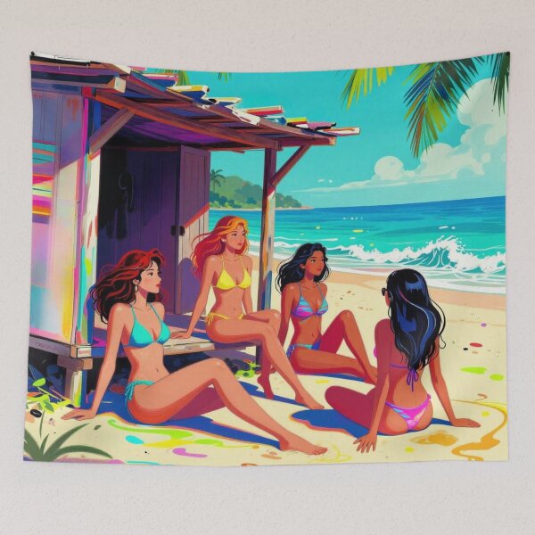Item preview, Bikini girls on beach designed and sold by JackFreestone.