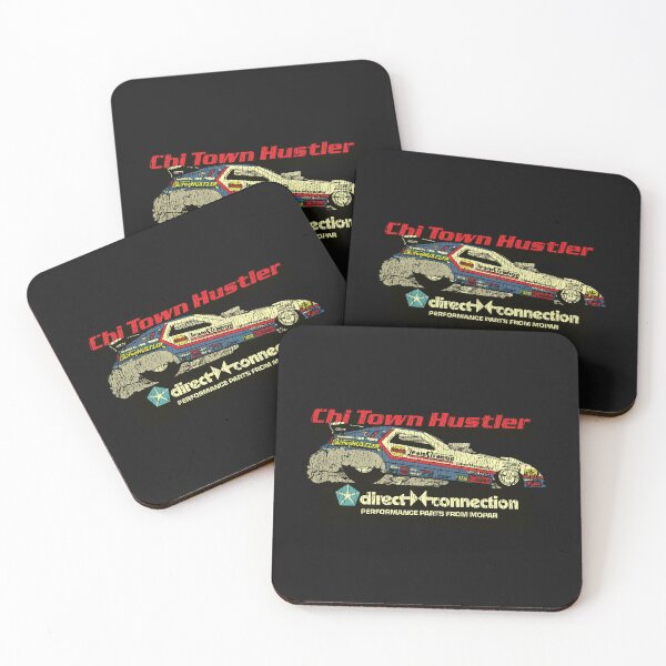 Item preview, Vintage drag racing - 1982 Chi Town Hustler Funny Car -Gnarly, aged, burnout print designed and sold by retropetrol.