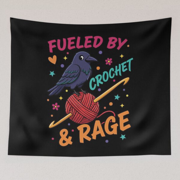 Item preview, Fueled By Crochet And Rage Funny Crochet Lover designed and sold by LuminOrb.