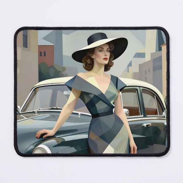 Item preview, City Angles – Elegant 1940s Retro Woman Art designed and sold by MooLaLa.Store.