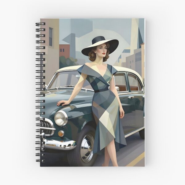 Item preview, City Angles – Elegant 1940s Retro Woman Art designed and sold by MooLaLa.Store.