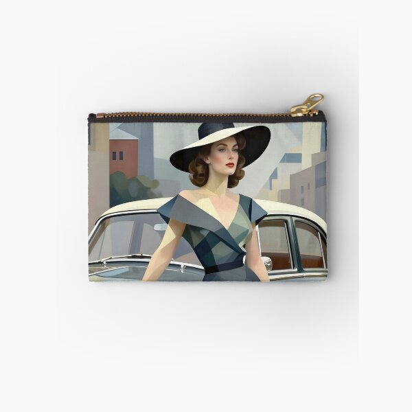 Item preview, City Angles – Elegant 1940s Retro Woman Art designed and sold by MooLaLa.Store.