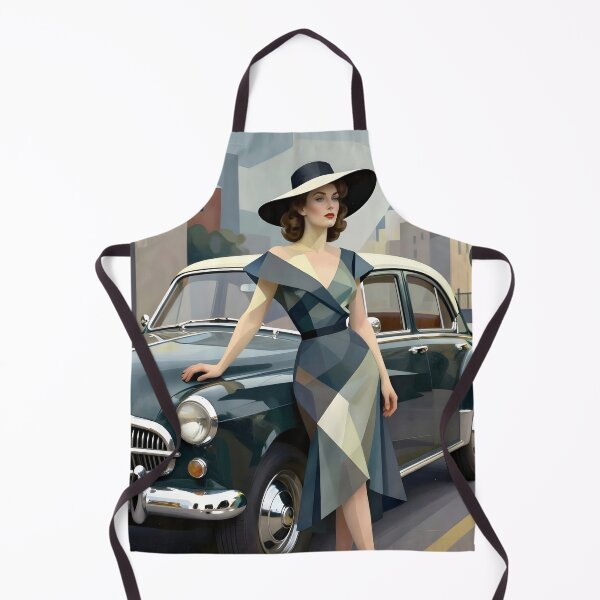 Item preview, City Angles – Elegant 1940s Retro Woman Art designed and sold by MooLaLa.Store.