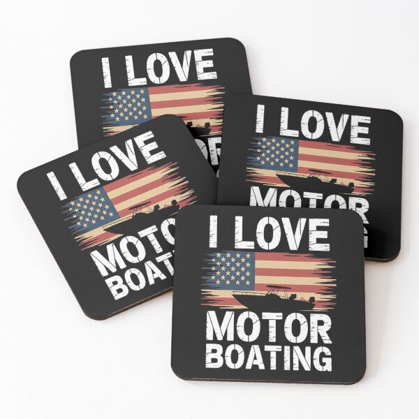 Item preview, I Love Motor Boating Flag Boat Novelty Boater designed and sold by gandebro.