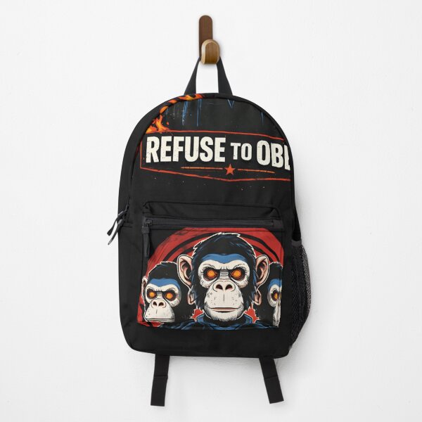 Item preview, Refuse To Obey Chimpanzee Rebellion - Edgy Streetwear Monkey Art T-Shirt designed and sold by ZyxDes.