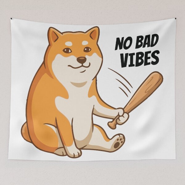 Item preview, No Bad Vibes Bonk Dog Meme designed and sold by Petzzz.