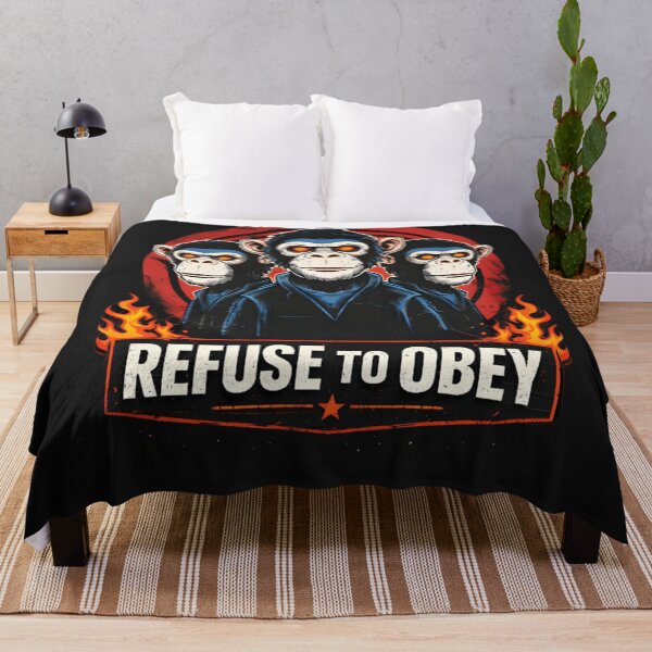 Item preview, Refuse To Obey Chimpanzee Rebellion - Edgy Streetwear Monkey Art T-Shirt designed and sold by ZyxDes.