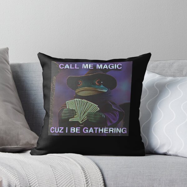 Item preview, Call Me Magic Cuz I Be Gathering, Funny Wizard Frog Meme designed and sold by Torionrad.