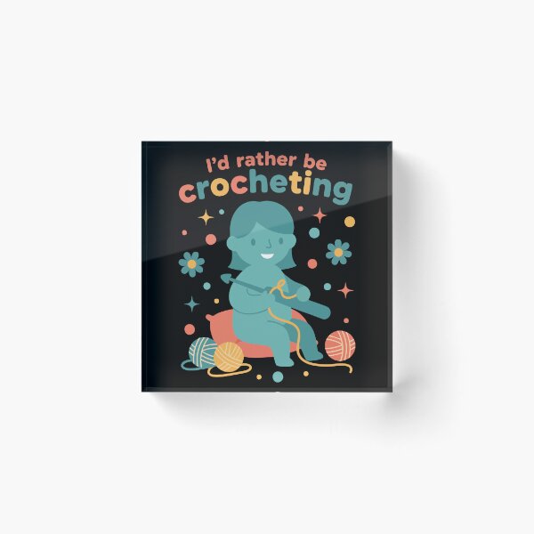 Item preview, Id Rather Be Crocheting Funny Crochet Lover Yarn designed and sold by LuminOrb.