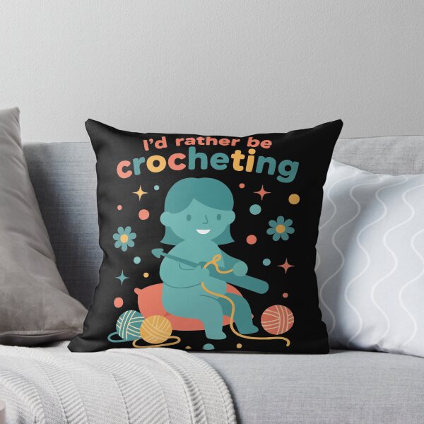 Item preview, Id Rather Be Crocheting Funny Crochet Lover Yarn designed and sold by LuminOrb.
