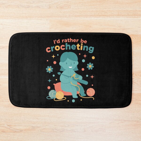 Item preview, Id Rather Be Crocheting Funny Crochet Lover Yarn designed and sold by LuminOrb.