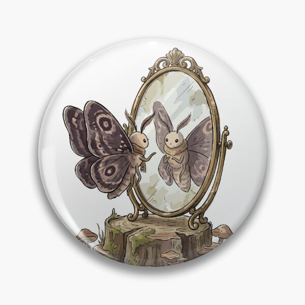 Item preview, Whimsigoth Art: Moth's Moonlit Mirror designed and sold by bapupa.