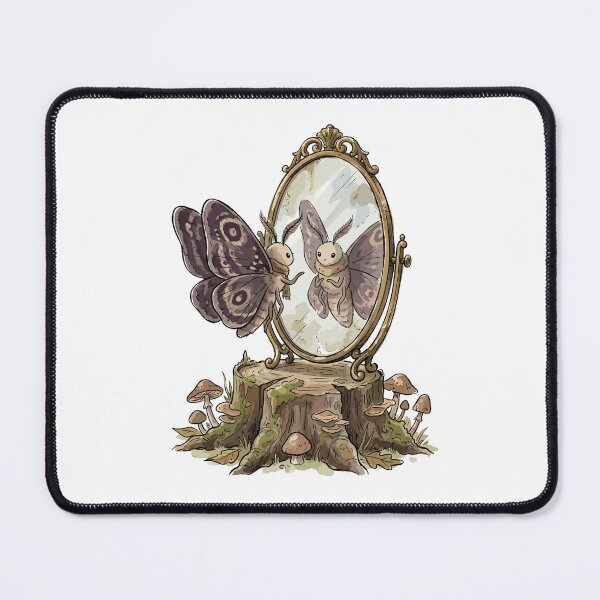 Item preview, Whimsigoth Art: Moth's Moonlit Mirror designed and sold by bapupa.