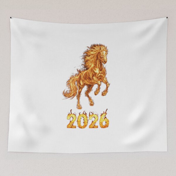 Item preview, Fire Horse 2026 – Flaming Zodiac Horse Digital Art Design designed and sold by Baby Adee Collective.