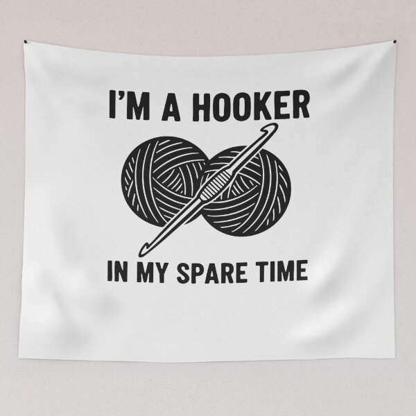 Item preview, Funny Crochet Lover Im A Hooker In My Spare Time designed and sold by LuminOrb.