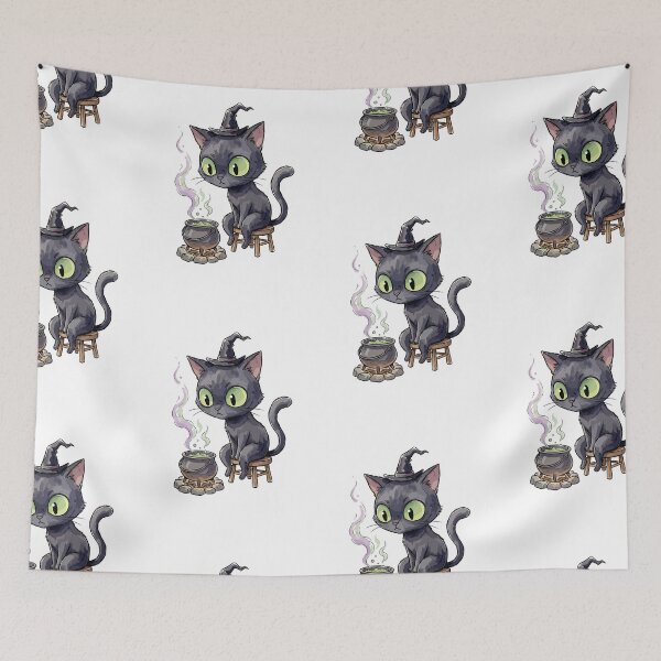 Item preview, Cute Witchcraft Art: Familiar Cat's Brew designed and sold by bapupa.