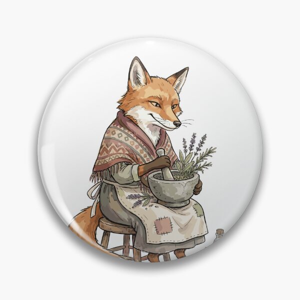 Item preview, Cute Witchcraft Art: Fox and the Mortar	 designed and sold by bapupa.