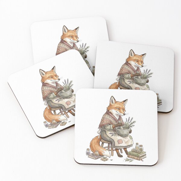 Item preview, Cute Witchcraft Art: Fox and the Mortar	 designed and sold by bapupa.