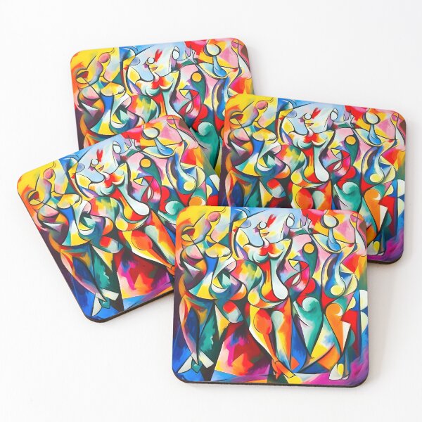 Item preview, Women Dancing Colorful Abstract Art Modern Contemporary designed and sold by Velvetia.