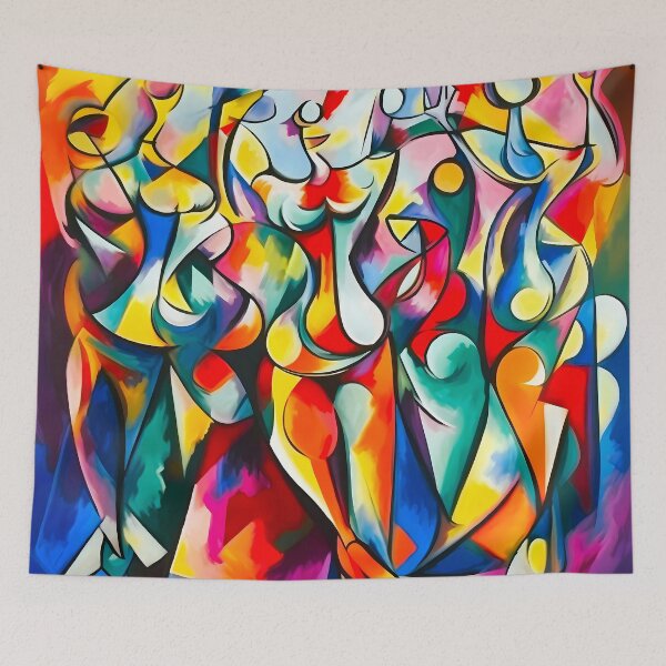 Item preview, Women Dancing Colorful Abstract Art Modern Contemporary designed and sold by Velvetia.