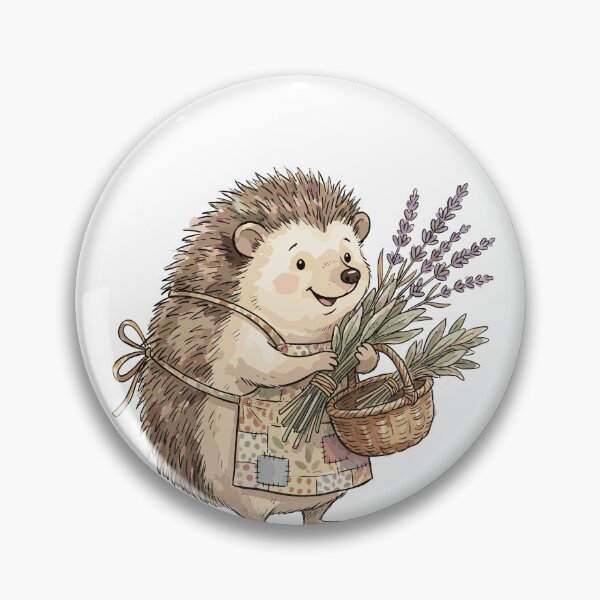 Item preview, Cute Witchcraft Art: Hedgehog Herb Gatherer designed and sold by bapupa.