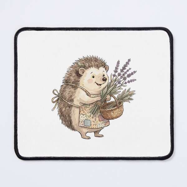 Item preview, Cute Witchcraft Art: Hedgehog Herb Gatherer designed and sold by bapupa.