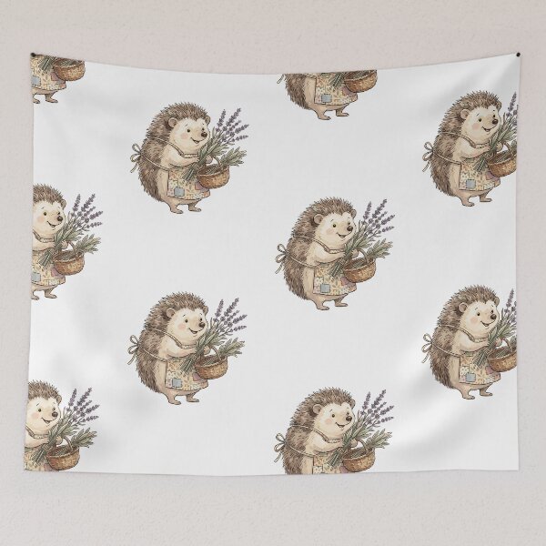 Item preview, Cute Witchcraft Art: Hedgehog Herb Gatherer designed and sold by bapupa.