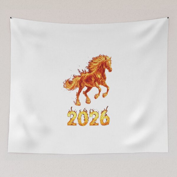 Item preview, Running Fire Horse 2026 – Year of the Horse Flame Artwork designed and sold by Baby Adee Collective.