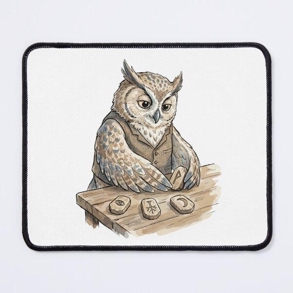 Item preview, Cute Witchcraft Art: Owl's Rune Reading designed and sold by bapupa.
