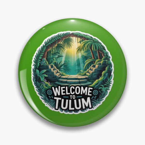 Item preview, Tulum Jungle Portal Sticker – Tropical Travel Adventure Design designed and sold by Timeless Design.