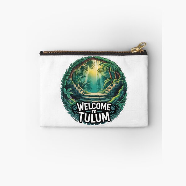Item preview, Tulum Jungle Portal Sticker – Tropical Travel Adventure Design designed and sold by Timeless Design.