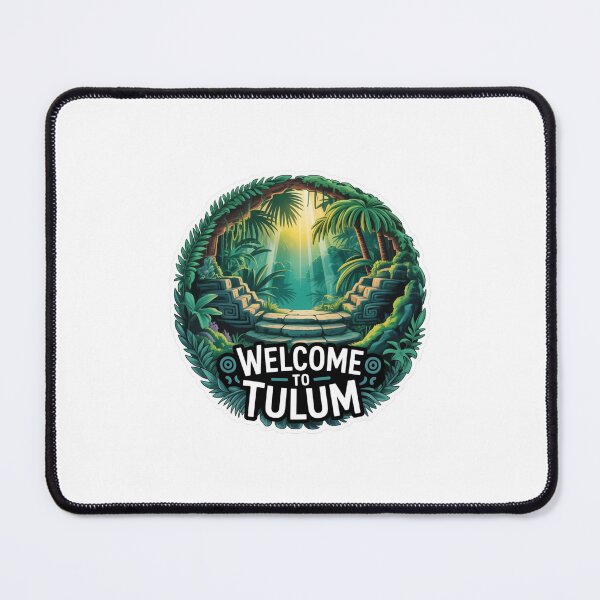 Item preview, Tulum Jungle Portal Sticker – Tropical Travel Adventure Design designed and sold by Timeless Design.
