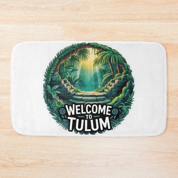 Item preview, Tulum Jungle Portal Sticker – Tropical Travel Adventure Design designed and sold by Timeless Design.