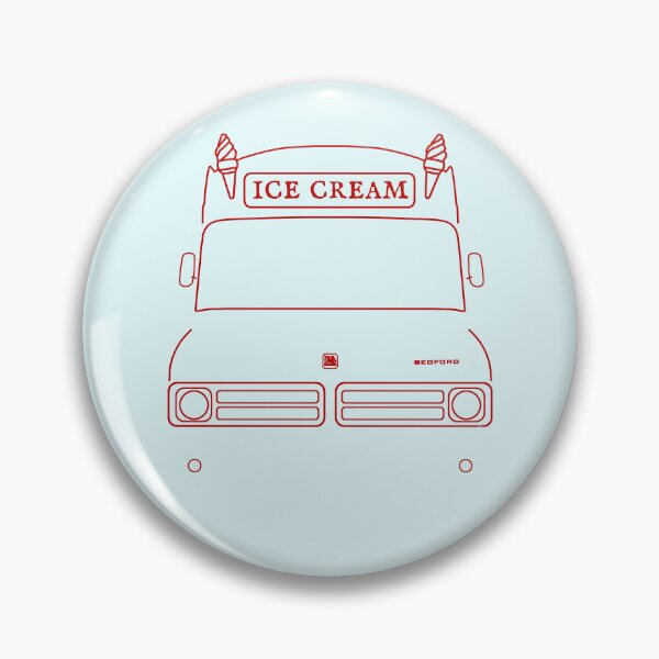 Item preview, Bedford CF classic ice cream van outline red designed and sold by soitwouldseem.