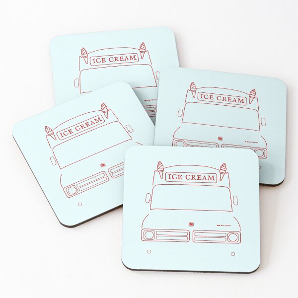 Item preview, Bedford CF classic ice cream van outline red designed and sold by soitwouldseem.