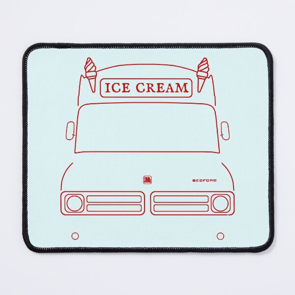 Item preview, Bedford CF classic ice cream van outline red designed and sold by soitwouldseem.
