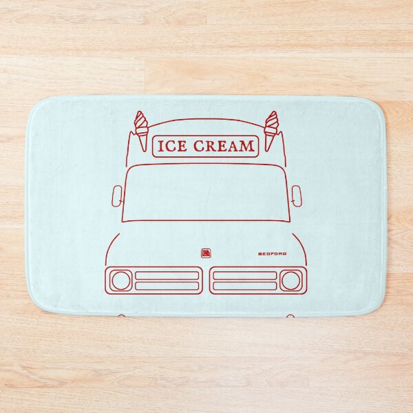 Item preview, Bedford CF classic ice cream van outline red designed and sold by soitwouldseem.