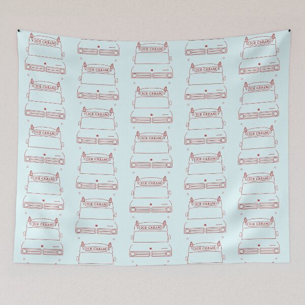 Item preview, Bedford CF classic ice cream van outline red designed and sold by soitwouldseem.