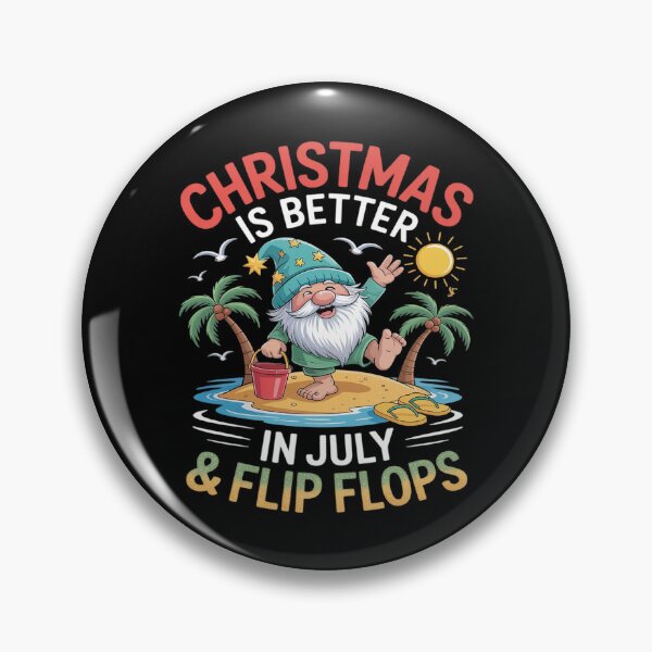Item preview, Gnome On The Beach Christmas Is Better In July And Flip Flop designed and sold by Voidbinder.