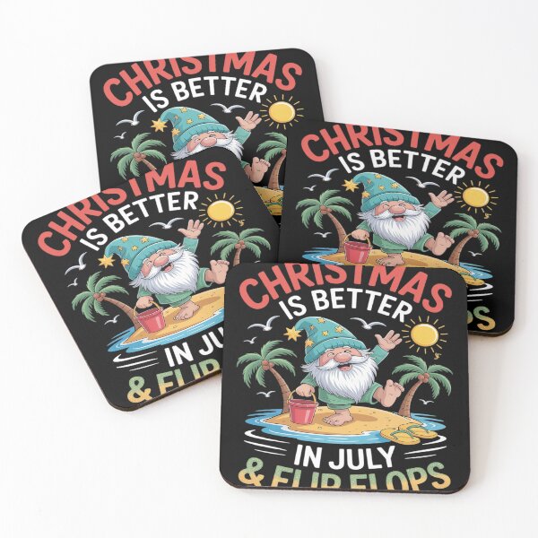 Item preview, Gnome On The Beach Christmas Is Better In July And Flip Flop designed and sold by Voidbinder.